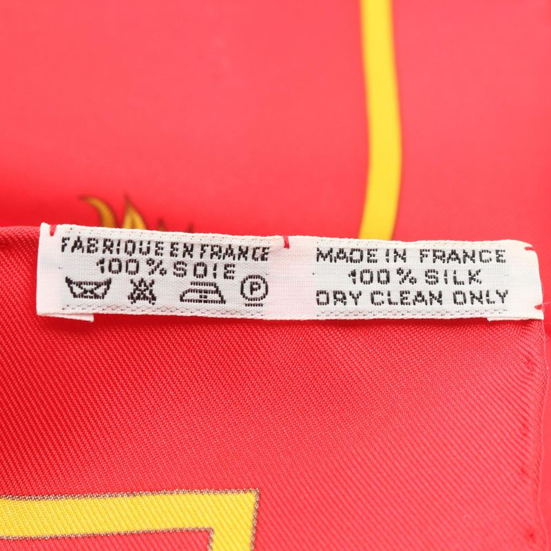 Hermes Scarf Carre90 in Salzburg Red Silk Carre90 Scarf Red Multicolor in