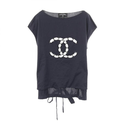 Chanel Cut and Sewn Coco Mark Cotton T-Shirt Women's Used a