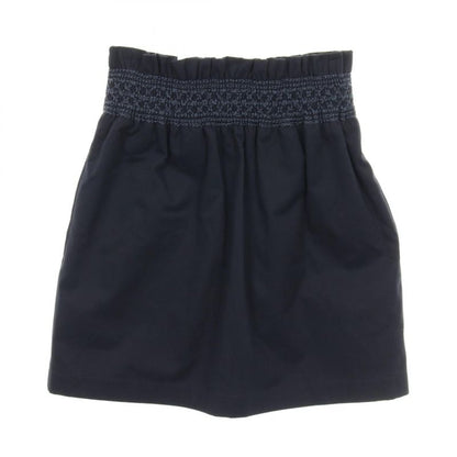 Hermes Skirt High Waist Smock Navy Cotton High Waist Smock Skirt Women's Used a