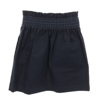 Hermes Skirt High Waist Smock Navy Cotton High Waist Smock Skirt Women's Used a