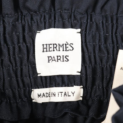 Hermes Skirt High Waist Smock Navy Cotton High Waist Smock Skirt Women's Used a