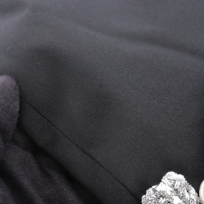 Chanel Collarless Jacket Here Mark Button P64052v60050 Silk Jacket Women's Used