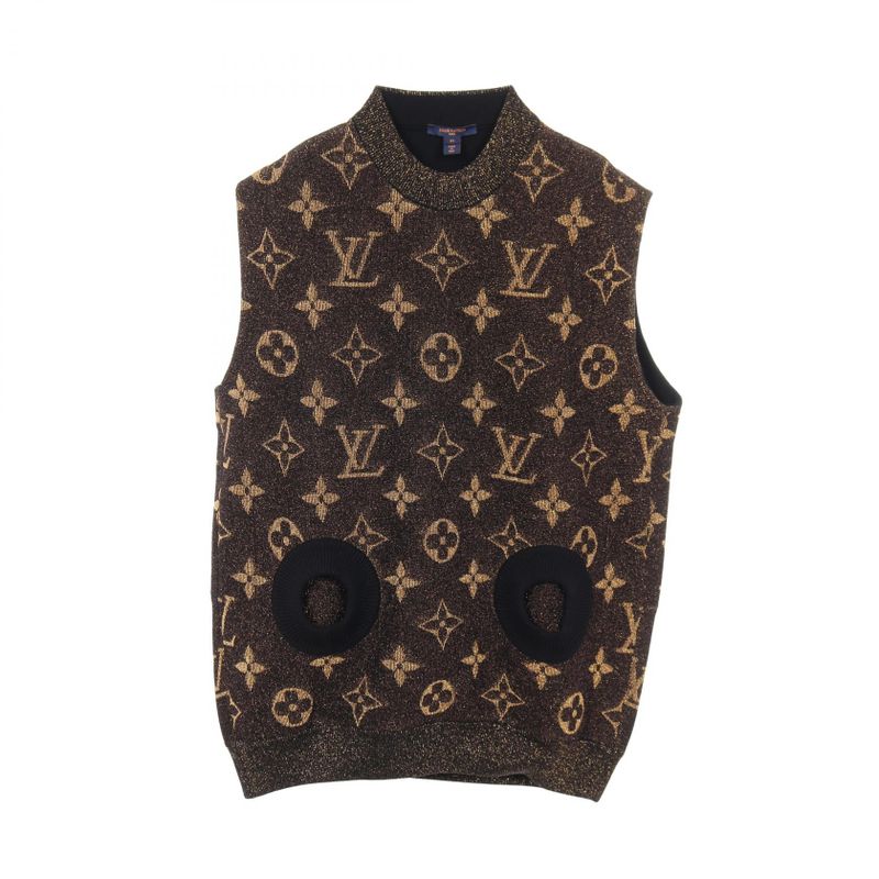 Louis Vuitton Knit Monogram Vest Rw221w Is5 Fmkw01 Wool Knit Women's Used a