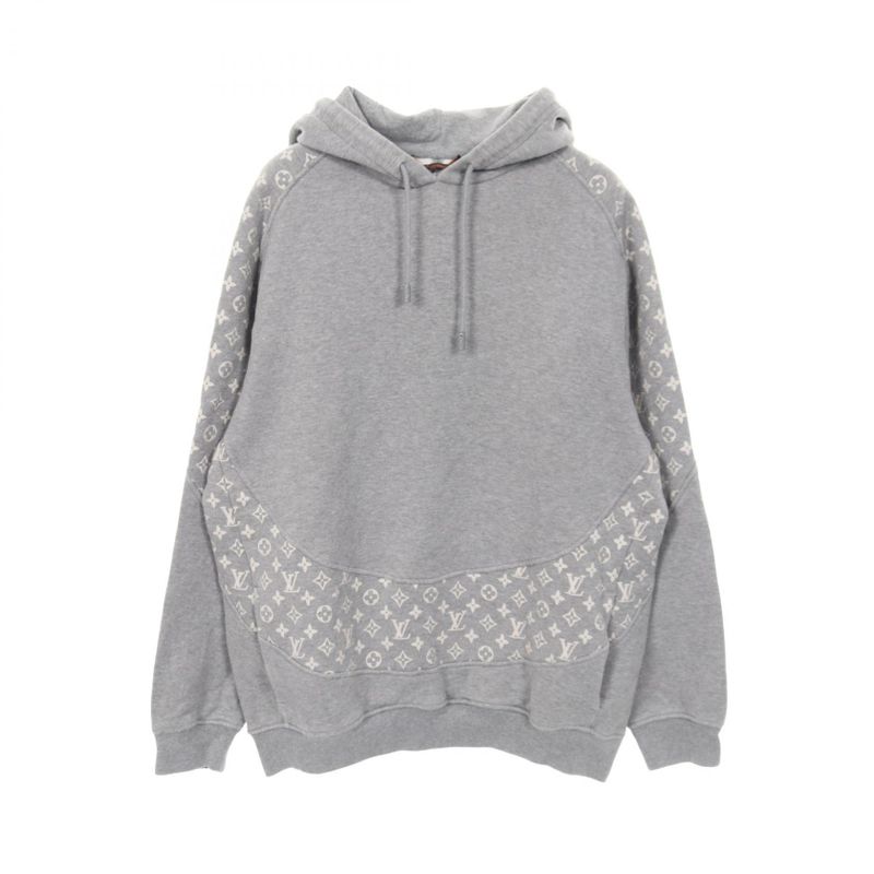 Louis Vuitton Parka Monogram Circle Cut Hoodie Cotton Parka Men's Used a