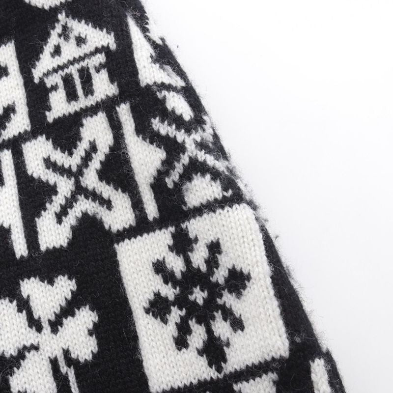 Chanel Skirt Cocomark Knit P62261k47646 19b Cashmere Skirt Women's Used a