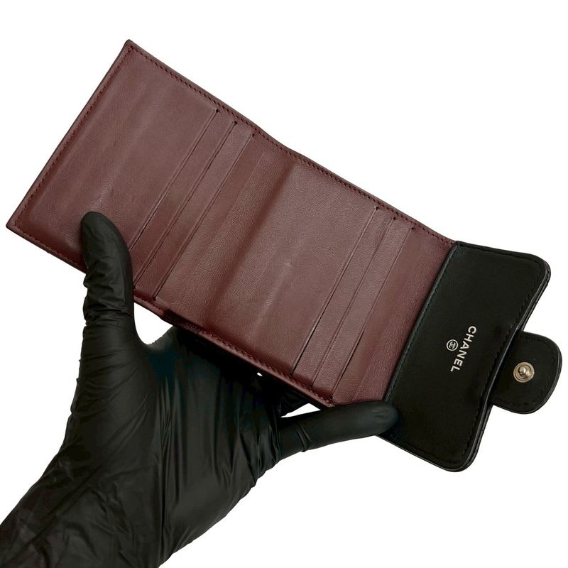 Chanel Chanel Timeless Classic Quilted W Hook Lambskin Bifold