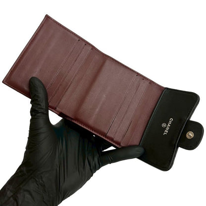 Chanel Chanel Timeless Classic Quilted W Hook Lambskin Bifold
