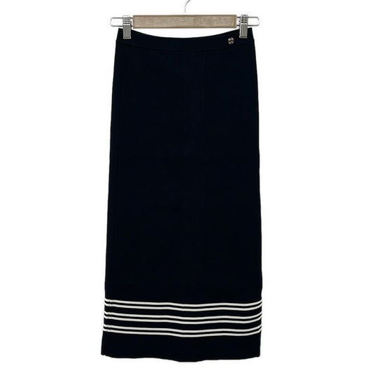 Gucci Long Skirt Size S Women's - 788862 Dark Navy X White Waist Togo Mu Border