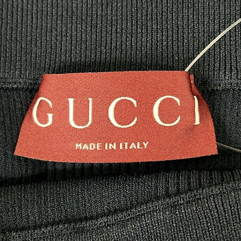 Gucci Long Skirt Size S Women's - 788862 Dark Navy X White Waist Togo Mu Border