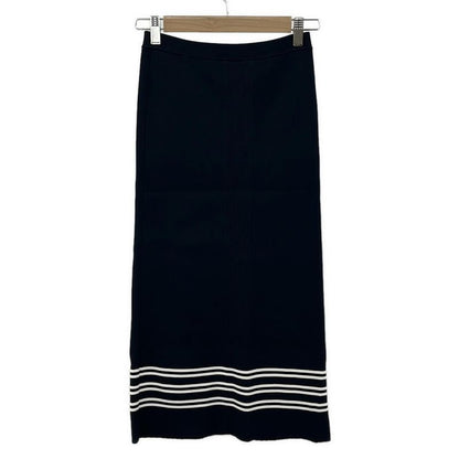 Gucci Long Skirt Size S Women's - 788862 Dark Navy X White Waist Togo Mu Border