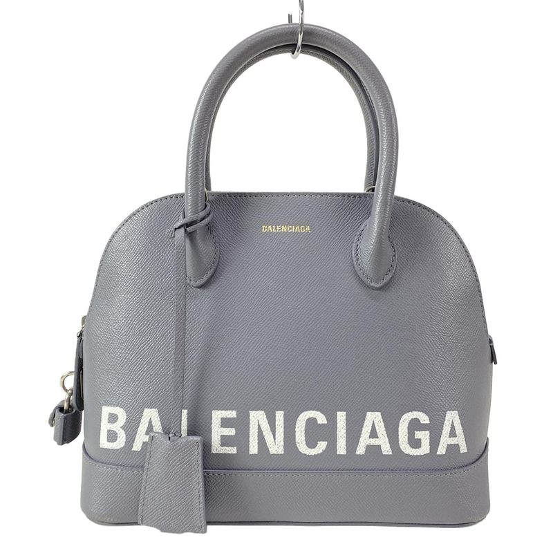 Balenciaga Handbag Ville Top Handle S 518873 Gray Leather