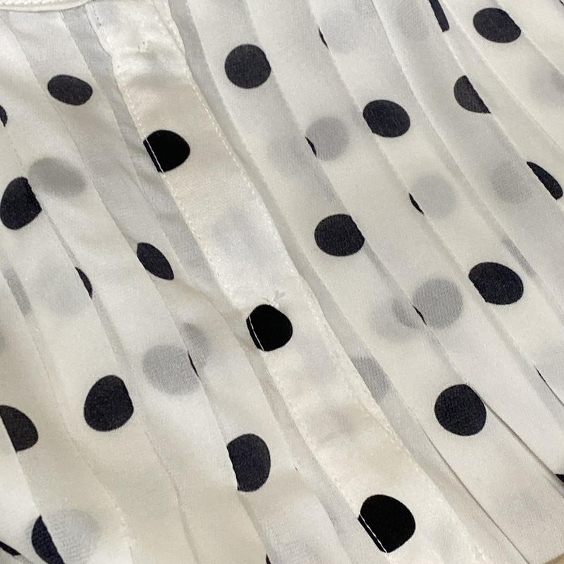 Louis Vuitton Long Sleeve Shirt Blouse Size 34 S Women's Sheer Muslin Polka Dot