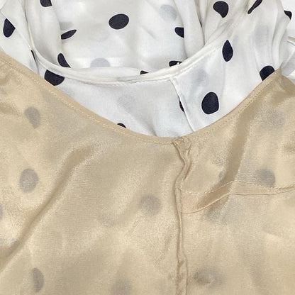 Louis Vuitton Long Sleeve Shirt Blouse Size 34 S Women's Sheer Muslin Polka Dot