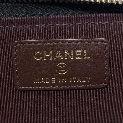Chanel Coin Case Matelasse Black Gold Hardware L-Shaped Zipper with Key Ring