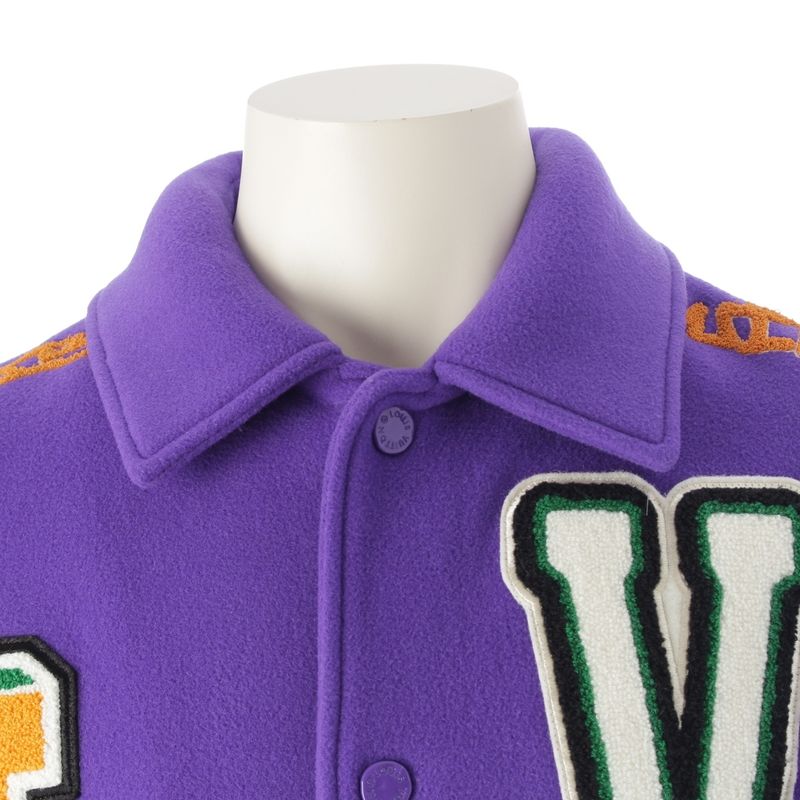 Louis Vuitton 22AW Wool Leather Multi-patch Patch Varsity Stadium Jacket
