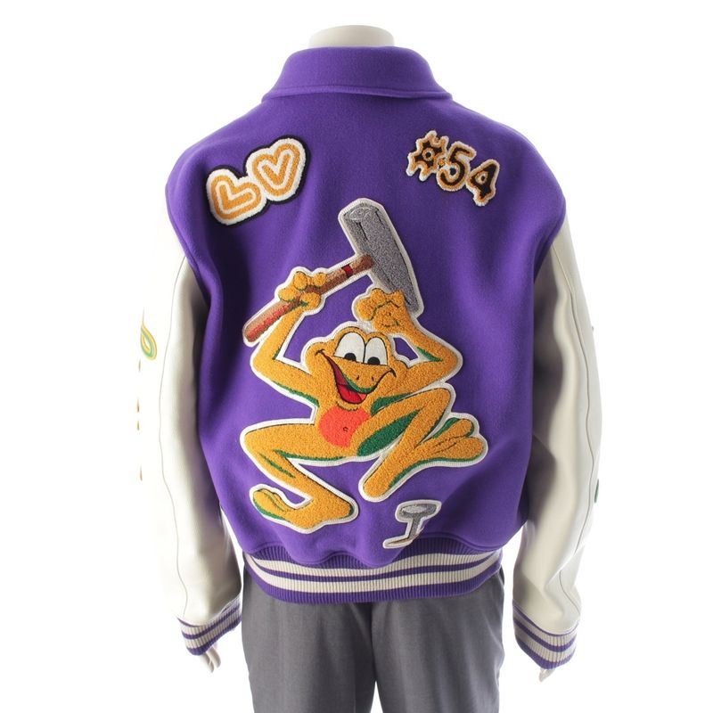 Louis Vuitton 22AW Wool Leather Multi-patch Patch Varsity Stadium Jacket