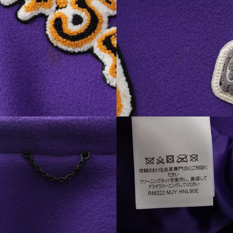 Louis Vuitton 22AW Wool Leather Multi-patch Patch Varsity Stadium Jacket