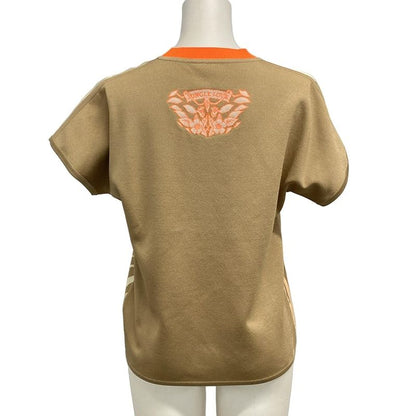 Hermes Short Sleeve Cut and Sew Size 34 S Women's - Dc2h2821dr Ivory X Gray