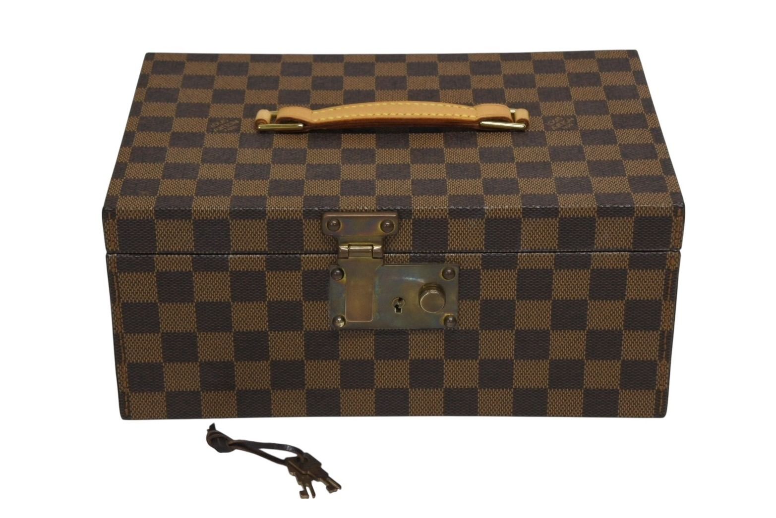 Louis Vuitton Damier Box Order Brown Leather Gold