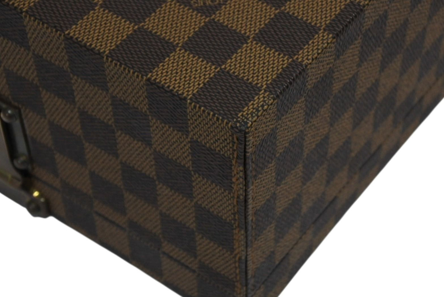 Louis Vuitton Damier Box Order Brown Leather Gold — view 7