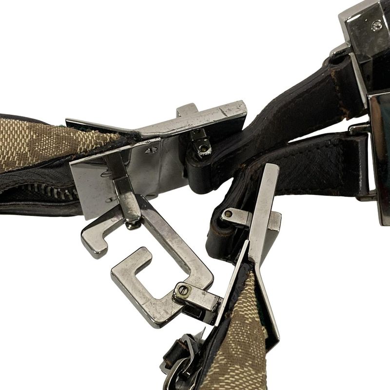 Gucci Shoulder Bag GG Pattern Sherry (Web) 13315 Beige X Dark Brown Leather