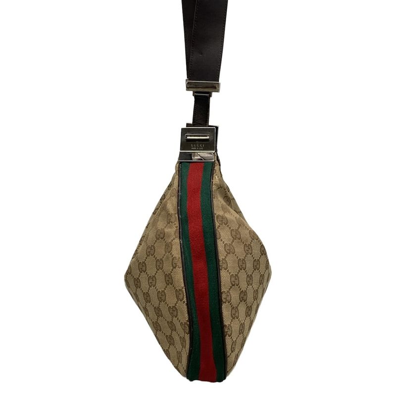 Gucci Shoulder Bag GG Pattern Sherry (Web) 13315 Beige X Dark Brown Leather