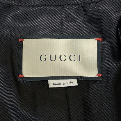 Gucci Coat Size 38 S Women's - 544855 Dark Navy X Red Long Sleeve Winter Wool