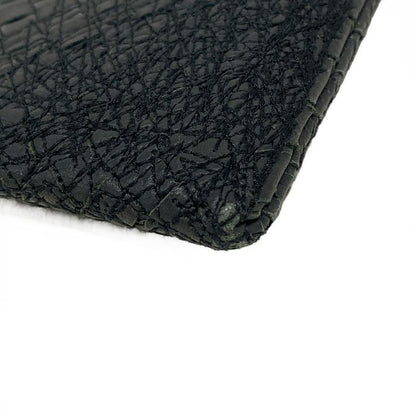 Bottega Veneta Clutch Bag Intrecciato Dark Gray Embroidery Leather