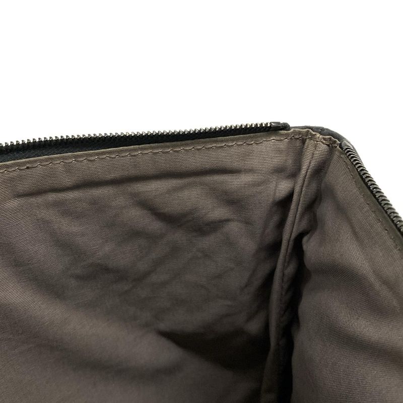 Bottega Veneta Clutch Bag Intrecciato Dark Gray Embroidery Leather