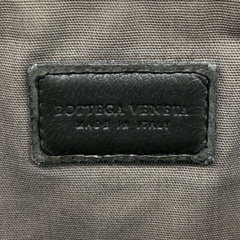 Bottega Veneta Clutch Bag Intrecciato Dark Gray Embroidery Leather