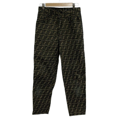 Fendi Jeans Pants Size 45 Women's - Beige X Black Full Length