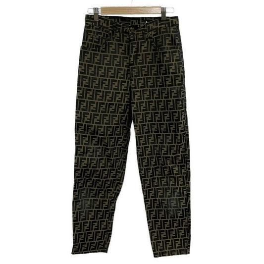 Fendi Jeans Pants Size 45 Women's - Beige X Black Full Length