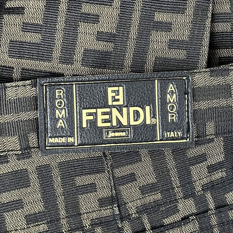 Fendi Jeans Pants Size 45 Women's - Beige X Black Full Length