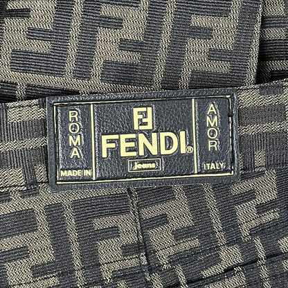 Fendi Jeans Pants Size 45 Women's - Beige X Black Full Length