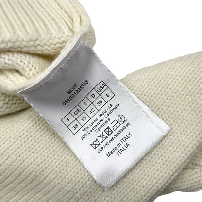 Christian Dior Top Knit Sailor Logo Wool Ivory