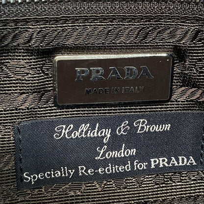 Prada Clutch Bag - Dark Brown X Black X Multi Geometric Pattern Holliday & Brown