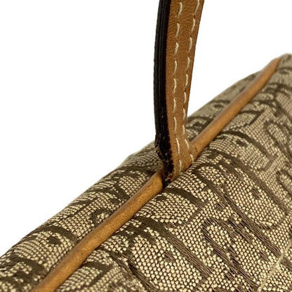 Dior Christian Dior Handbag Logogram Beige X Brown Leather