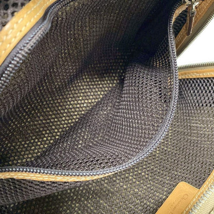 Dior Christian Dior Handbag Logogram Beige X Brown Leather