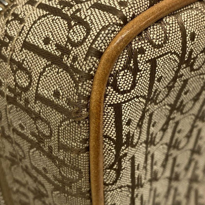 Dior Christian Dior Handbag Logogram Beige X Brown Leather