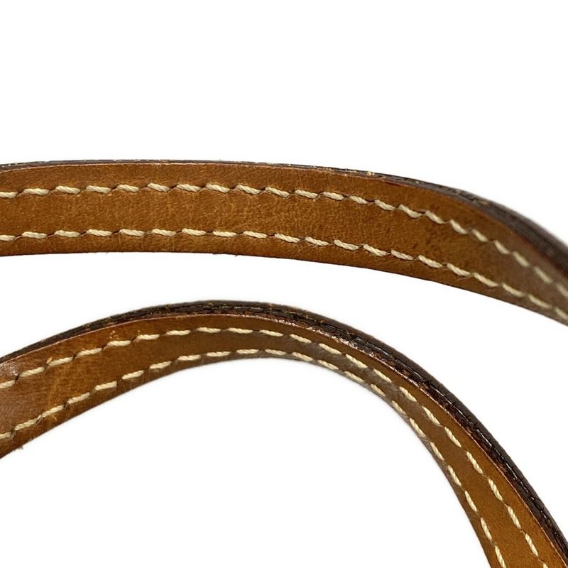 Dior Christian Dior Handbag Logogram Beige X Brown Leather