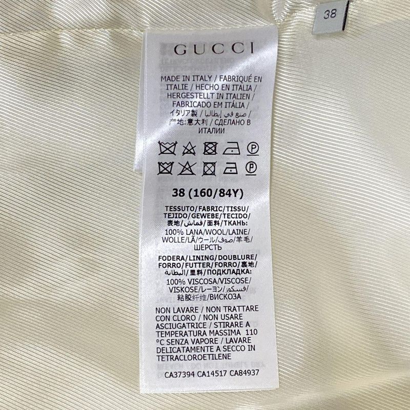 Gucci Coat Size 38 S Women's - 626300 Ivory Long Sleeve Winter Wool