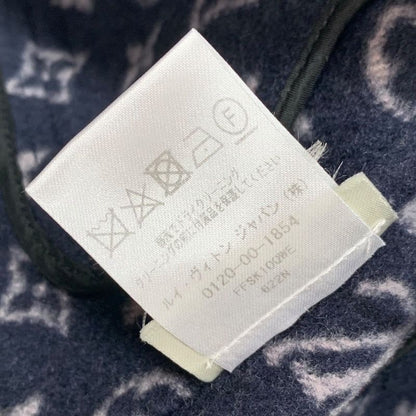 Louis Vuitton Monogram Skirt Wool Navy Silver