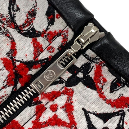 Louis Vuitton Monogram Skirt White Black Red Jacquard
