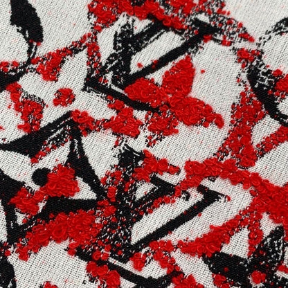 Louis Vuitton Monogram Skirt White Black Red Jacquard