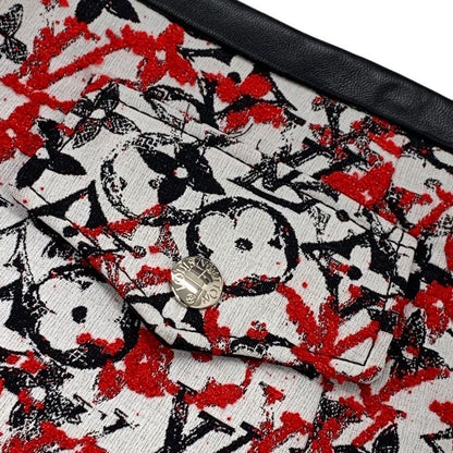 Louis Vuitton Monogram Skirt White Black Red Jacquard