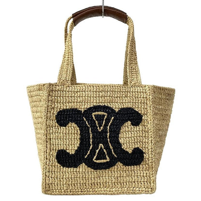 Celine Handbag Cube Bag Beige X Black X Brown