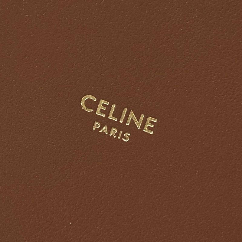 Celine Handbag Cube Bag Beige X Black X Brown