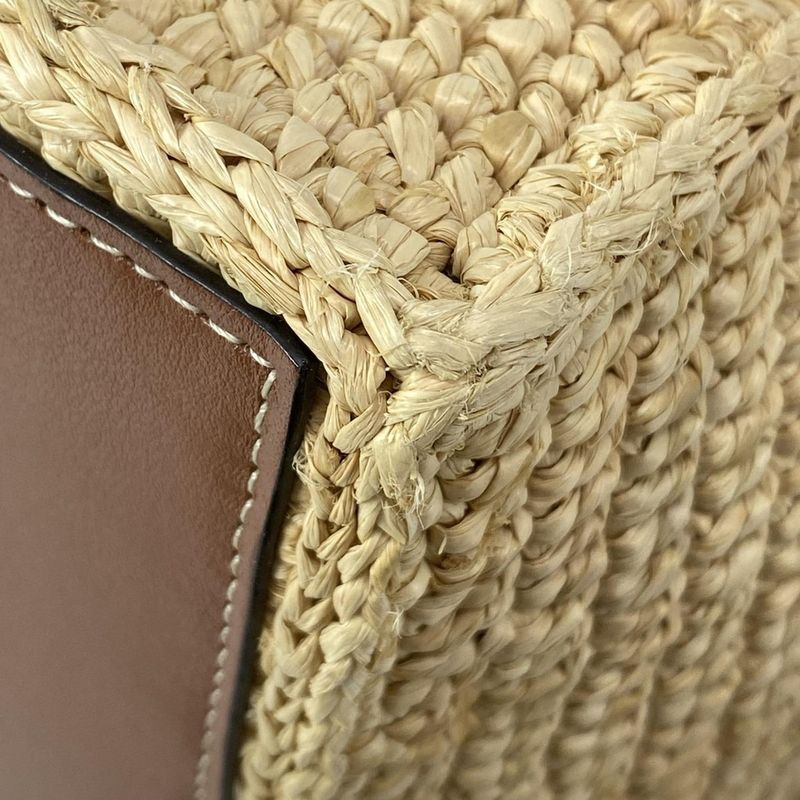 Celine Handbag Cube Bag Beige X Black X Brown