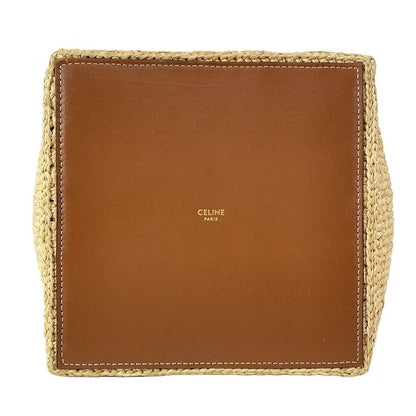 Celine Handbag Cube Bag Beige X Black X Brown