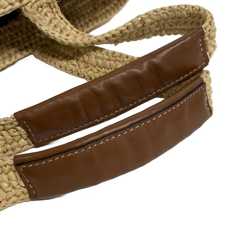 Celine Handbag Cube Bag Beige X Black X Brown